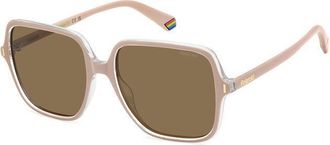 Polaroid Polarized Bronze Square Ladies Sunglasses PLD 6219/S 035J/SP 56