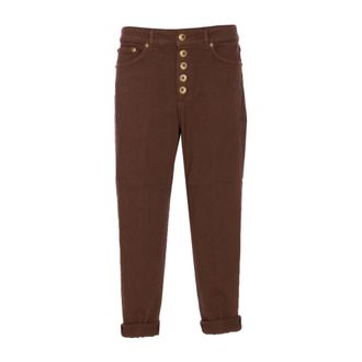 Dondup Cropped Jeans, female, Brown, W28, Pantaloni a sigaretta