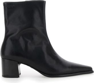 Vagabond Zwarte Giselle Laarzen - Dames - Laarzen met Hak - Zwart - 38 EU - Leer - Schoenen