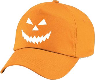 Generic Halloween Horror Face Halloween Baseball Cap Smiling Face Scary Face Cap Unisex Adults Baseball Cap (Orange)