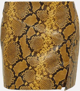 Isabel Marant Blair snake-effect leather miniskirt