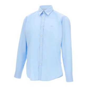 HUGO BOSS Heren, Overhemden, Blauw, Maat: XL Katoen
