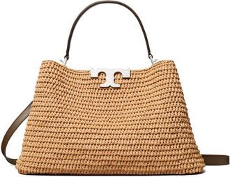 Tory Burch Eleanor Straw Satchel in Honeycomb at Nordstrom