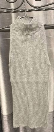 Autumn Cashmere Womens Rib Mock Neck Halter Sweater In Grey