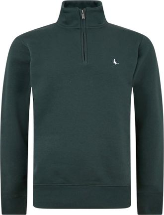 Jack Wills Heren Barchester Halve Rits Sweatshirt (Pine)