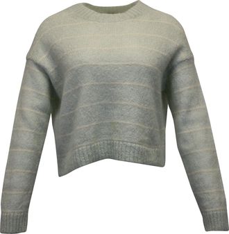 Acne Studios Striped Kassidy Sweater in Green Nylon