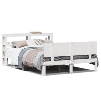 Berkfield Home Bed Frame with Headboard Frame White 120x190 cm Small Double