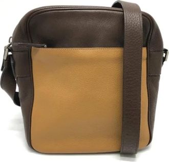 Prada Pre-owned Leather prada-bags - Dames - Vintage Schoudertas - Bruin - ONE Size - Vintage