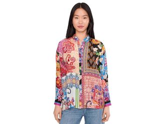 Johnny Was The Audrey Shirt Womens Clothing Magnolia Mae Patchwork : 2XL, Silk