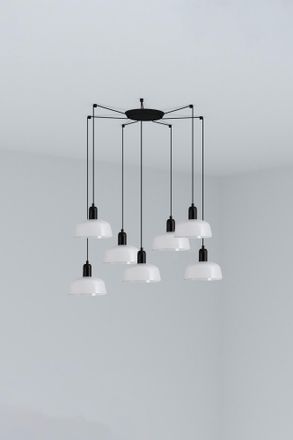 Faro Barcelona Tatawin S L&aacute;mpara Colgante 7 Luces Blanca 20340-116-7l