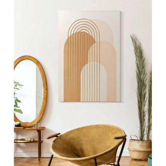 Dmora Cuadro Borore, Pintura De Pared, Panel Ornamental, Accesorio Decorativo, 80x3 H120 Cm, Multicolor - Dmora