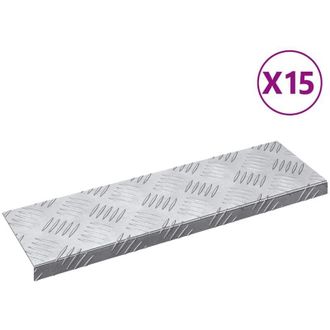 vidaXL Vidaxl - Placas En Cuadr&iacute;cula 15 Pcs Plateado 60 X 18 Cm Aluminio
