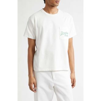 Bode Beaded Geneva Pocket T-Shirt in Cream at Nordstrom, Size Xx-Large