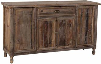 Wanderlust Deco Aparador De Madera Con 4 Puertas Y 1 Caj&oacute;n 150x40x84h Cm