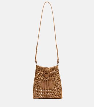 Tod's Bolso saco EBL Mini de efecto rafia