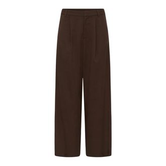 Kaffe Allie Broeken - Dames - Broeken - Bruin - Maat: L Poliester