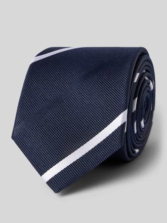 Olymp Seidenkrawatte aus reine Krawatte mit Logo-Patch (6,5 cm) in Marine, Gr&ouml;&szlig;e 1