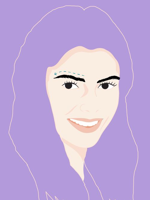 sopracciglia viso a cuore