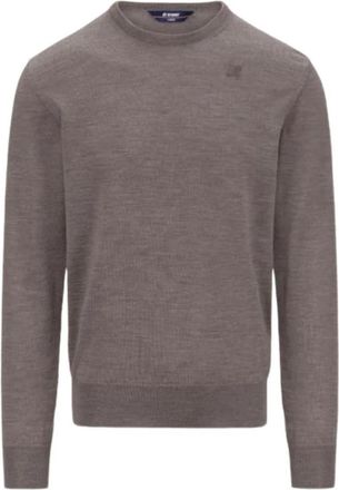 K-Way Round-neck Truien - Heren - Ronde hals truien - Bruin - L - Truien & Vesten