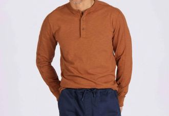 Grayers New Cooper Long Sleeve Henley In Ombre Blue
