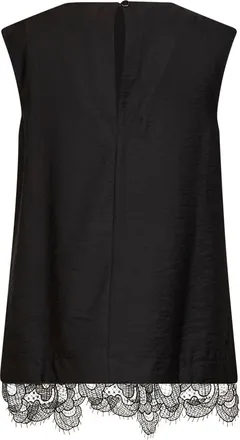 STUDIO NICHOLSON Womens Sleeveless Top Linna Black Wool-Blend Virgin Wool Tops