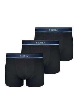 Siksilk Mens Black Pack of 3 Boxer Shorts XXL