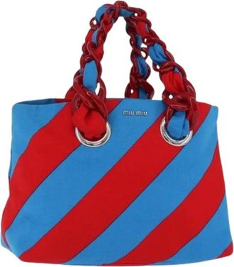 Miu Miu Bolso de hombro de lona Pre-owned - Pre-owned - Mujer - Multicolor - ONE SIZE