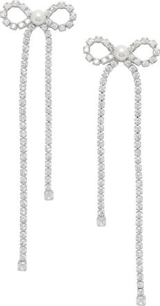 Self Portrait Zelfportret strik oorbellen met kristallen