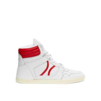 Celine White Lamb Leather Athletic Mens Sneakers