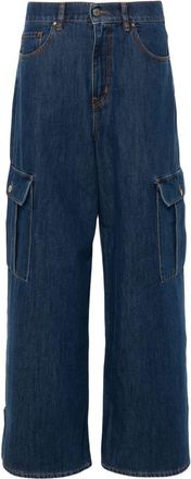 P.A.R.O.S.H. straight cargo jeans - women - Cotton - S - Blue