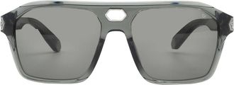 Philipp Plein Philipp Plein Grey Navigator Mens Sunglasses SPP072M 09RM 57