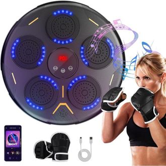 OEM M&aacute;quina De Caja De M&uacute;sica Led Con Guantes De Boxeo, 9 Modos De Velocidad Y Modo De Conteo, Soporte Bluetooth, Adecuada Para Adultos Y Ni&ntilde;os, Para Hace