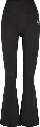 Stella McCartney Adidas X Stella Mccartney Flared Stretch-jersey Leggings - Black - S (UK8-10 / S)