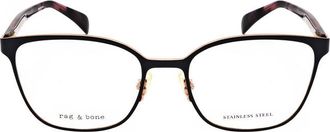 Rag & Bone Ladies Blue Rectangular Eyeglass Frames RNB3058/G-2