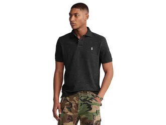 Polo Ralph Lauren Classic Fit Mesh Polo Shirt Mens Clothing Black Marl Heather : 2XL, Cotton