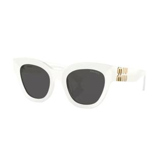 Miu Miu Sunglasses, unisex, White, Size: 51 MM Stylish Sole Sneakers