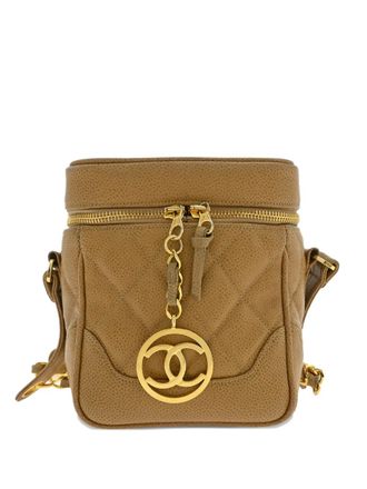 Chanel 1990s Caviar Diamond-quilted shoulder bag - Neutrals