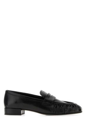 Prada Black Leather Loafers