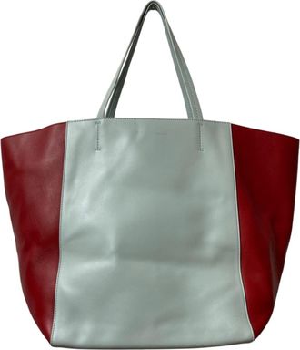 Celine Light Blue Red Color Tote Bag (Pre-Owned)