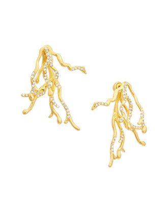 Oscar De La Renta Oscar De La Renta Coral & Crystal Earrings