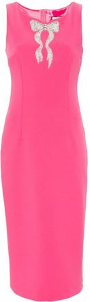 Nissa crystal-embellished crepe dress - women - Spandex/Elastane/Polyester/Polyester/Spandex/Elastane - 40 - Pink
