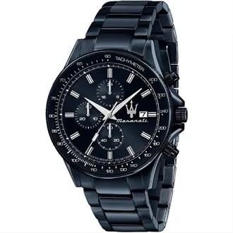 Maserati Sfida chronograaf herenhorloge met blauwe wijzerplaat - Model R8873640023