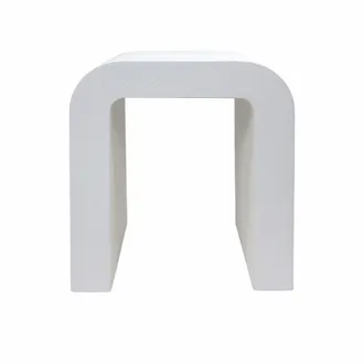 Mobili Rebecca Mesa de centro decorativa en mdf color blanco 45x40x30