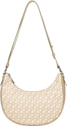 Lancaster Hobo Ikon IT - Dames - Tassen - Beige - Maat: ONE Size Vinyl