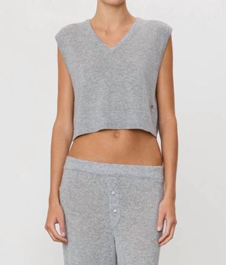 &Eacute;terne Leon Sleeveless Vest In Heather Grey