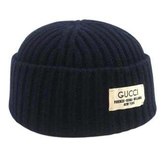 Gucci Pre-owned Gebreide Muts Wollen Hoed - Heren - Pre-owned - Blauw - Maat: ONE Size Wol