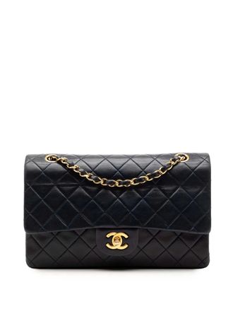 Chanel 1989-1991 Medium Classic Lambskin Double Flap shoulder bag - Blue