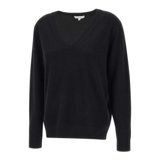 Vince Cashmere Weekend V-Neck Jumper - female - Vince - Cashmere Knitwear - Black - M - Knitwear