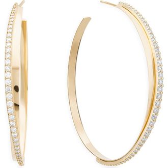 Lana Jewelry 14K Gold Crossover Hoop Earrings in Yellow Gold at Nordstrom