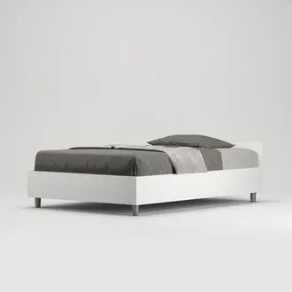 ITYhome Cama De Una Plaza Y Media Con Almacenamiento Dise&ntilde;o Moderno 120x200cm Nuamo - Fresno